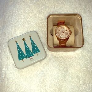 Rose Gold Fossil Watch